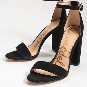 SAM EDELMAN Black Suede Yaro Sandal, Sz 9